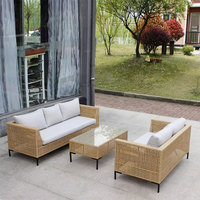Loisirs extérieur sectionnel canapé salon patio canapé meubles rotin L forme jardin coin canapé ensemble