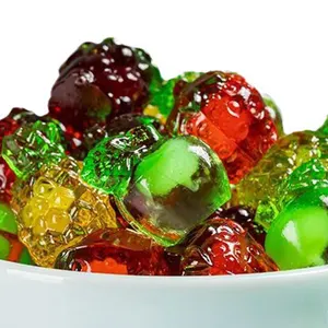 Factory Directly Gummy Grape Flavor Candies Grape Shaped Gummy Candy With Jam For Sale