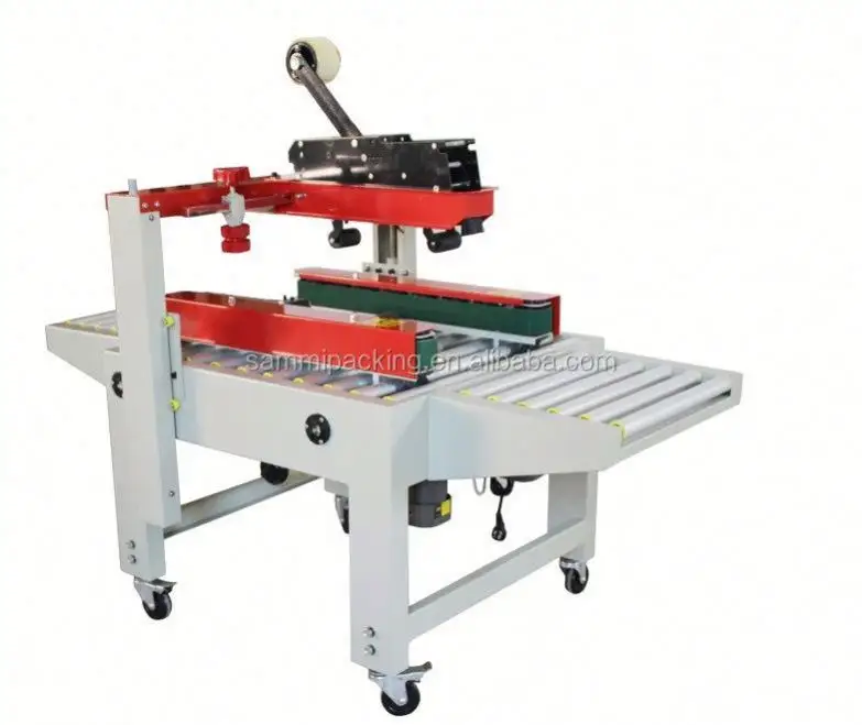 High speed automatic square food carton box gluing and closing tape packing sealing machine for sale