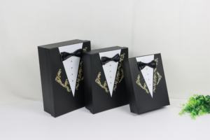 Креативный прямоугольный набор из <span class=keywords><strong>3</strong></span> предметов, Свадебная коробка для мужчин и женщин, квадратные подарочные коробки, подарочные упаковочные коробки - Product Image 6