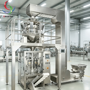 Machines d'emballage verticales multifonctions de remplissage et de scellage de sachets, machines d'emballage plastique à servomoteurs, scellage de machines à crème glacée - Product Image 1