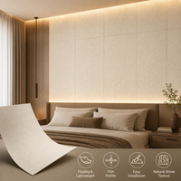 Panneaux muraux en pierre flexibles, intérieur et extérieur, revêtement mural universel, matériau de décoration