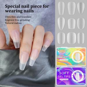 420 pièces/boîte mat doux faux <span class=keywords><strong>ongles</strong></span> entièrement Transparent amande tremper Gel faux <span class=keywords><strong>ongles</strong></span> <span class=keywords><strong>court</strong></span> T forme ronde ovale <span class=keywords><strong>Capsule</strong></span> pointe artificielle - Product Image 6