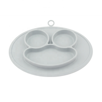 Vaisselle en silicone écologique de 11.5 pouces pour enfants nouveau design classique assiette jetable vaisselle en silicone personnalisable