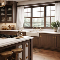 Ensembles de meubles de cuisine modernes modulaires en bois massif, design Shaker, suspendus au mur, avec rangement en verre, pratiques, vente en gros