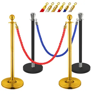 Queue Stand Barrier Wholesale Hotel Stainless Steel Railing Stand Stanchion Retractable Queue Barrier