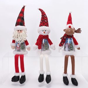 Décorations de Noël lumineuses et festives : Poupées en peluche musicales de 29 pouces (Père Noël, Bonhomme de neige, Renne) lumineuses pour étagères - Product Image 2