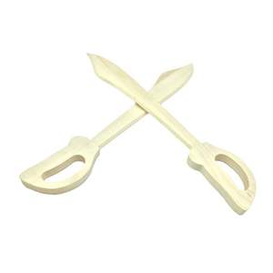 Lame en bois à la mode pour garçons, lame en bois inachevé, épée en bois de seau, décoration de bureau, 1 pièce - Product Image 1