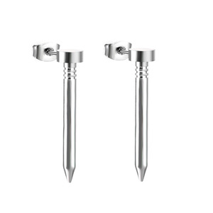 Pendientes de acero con forma de púa, joyería de moda para hombres y mujeres, accesorio para perforaciones - Product Image 2