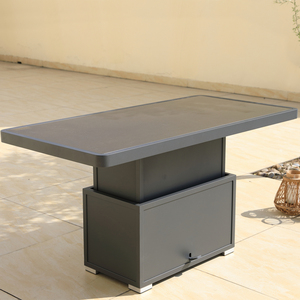 Mesa de Comedor Ajustable para Exteriores OSMEN Lanca, Mesa de Centro con Superficie de Aluminio, Muebles para Patio, Jardín y Balcón - Product Image 1