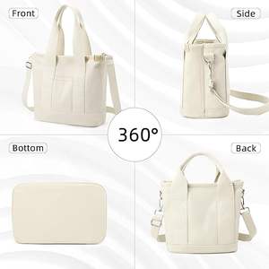 棉质手提袋制造商定制厂家直销女式单肩帆布包时尚斜挎帆布包 - Product Image 3