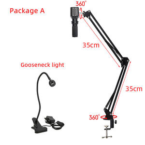 Caméra vidéo industrielle 24 MP 130X Zoom C Mount Lens avec Led Light Microscope pour réparation mobile - Product Image 5