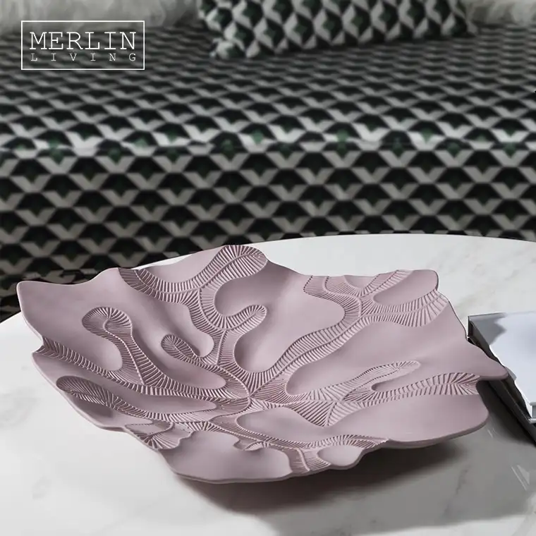 Merlin Nordic Decoratieve Platen Servies Ongeglazuurde Keramische Droog Fruitschaal Decoratie Porselein Snack Voor Keramische Plaat
