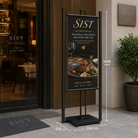 Support de présentation de poster sur pied, support de signalisation autoportant pour magasin de détail, restaurant, hôtel, publicité, promotion