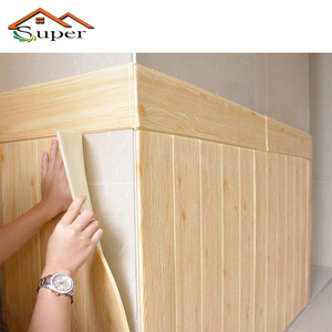 Çevre koruma sanat <span class=keywords><strong>3D</strong></span> PVC yapıştırıcısı çıkartmalar suni deri köpük dokulu tasarım duvar paneli - Product Image 2