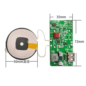 แผงวงจร pcb เครื่องชาร์จไร้สาย 15W 3 in 1 พร้อมสวิตช์ USB + บลูทูธ + สวิตช์สัมผัส 18W