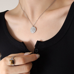 Collar de Acero Inoxidable Chapado en Oro de 18K para Mujer, Marca Lincy, con Colgante de Moneda con Signo Zodiacal, Antideslustre, Ideal para Regalo - Product Image 2