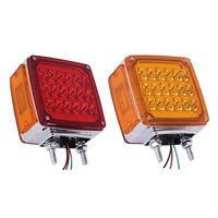 Feux de signalisation latéraux carrés à double face Hongjin MK-T59 39W 12V LED pour camions américains et remorques
