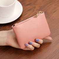 Dompet pendek wanita, dompet genggam kecil pola nanas ritsleting koin Mini untuk perempuan