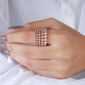 Elegant <b>Rose</b> <b>Gold</b> Plated American Diamond Bangles <b>Set</b> for Women Stylish Party Wear Wedding <b>Jewelry</b> Online - Product Image 6