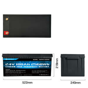 Manufacturer Sell AMPXELL <b>24V</b> 100Ah Lithium Bateria Pack Rechargeable Li Ion <b>Batteries</b> for RV/Solar/Energy Storage/UPS AMX24-100 - Product Image 3