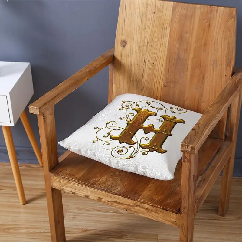 Ustom-funda de almohada de algodón y lino con letras, suministros de decoración para el hogar, cojín de piel de melocotón