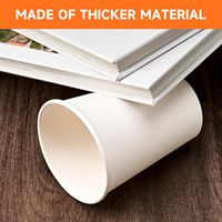 Gobelets à café en papier blanc jetables de 12 oz, lot de 100, conception épaissie pour cafés, bistros, fêtes et événements