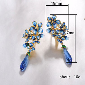Floral Drop Earrings for Women Simple Daily Wear Ear Accessory Fashion Outfit Jewelry Style - Product Image 3