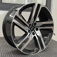 Jantes forgées usinées Yufei à 5 branches, 24 pouces, 5x120, noir mat avec face argentée, pour Land Rover Range Rover L405 L460 Sport