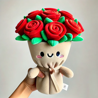 Baru disesuaikan indah bunga mawar mainan mewah untuk anak perempuan kustom boneka lembut mainan buket