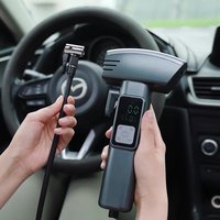 Mini compresseur d'air de voiture portable quatre modes gonfleur de pneu pompe à air automatique numérique durable avec corde en nylon