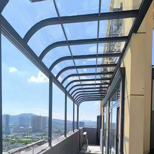 Tettoia con Telaio <span class=keywords><strong>in</strong></span> Alluminio Resistente ai Raggi UV, Parasole <span class=keywords><strong>per</strong></span> Balcone con Tetto <span class=keywords><strong>in</strong></span> <span class=keywords><strong>Policarbonato</strong></span> - Product Image 2