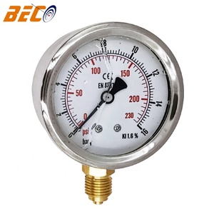 निर्माता 2.5 इंच 230psi और 16बार स्टेनलेस स्टील ग्लाइसिन भरा दबाव गेज मैनोमीटर - Product Image 6