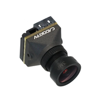 Caddx Ratel Pro 1500TVL Sensor BSI PAL/NTSC 2.8mm Ultra Ringan FOVD NTSC/PAL CMOS FPV Starlight Night Vision Kamera FPV -Hitam
