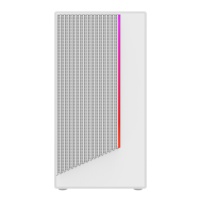 Boîtier de PC de jeu Micro ATX Mid Tower avec bande LED RGB, construction en acier et fenêtre latérale