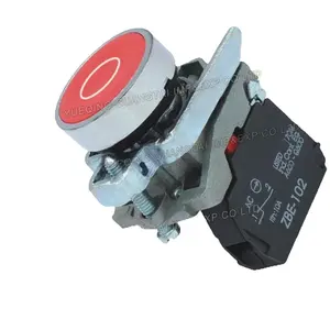 フラッシュスプリングリターン220VプッシュボタンTB4-BA4322金属電気赤電気スイッチ