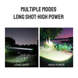 Cho màu đen siêu sáng 2000lm mạnh mẽ LED hợp kim nhôm điều khiển từ xa Torch đèn pin USB sạc cắm trại không thấm nước - Product Image 5