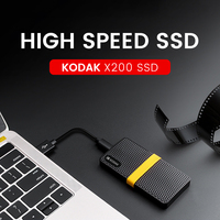 KODAK-Disque dur portable X200 Pro PCIE, 256 Go, 512 Go, 90.5 Go, 1 To, Type C, x 45x10mm, mini SSD externe