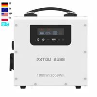 Stasiun Mini Portabel 1000W dengan Outlet USB Type-C, Inverter Gelombang Sinus Murni, Senter, Panel Surya MPPT untuk Keadaan Darurat, Colokan EU/AU/JP