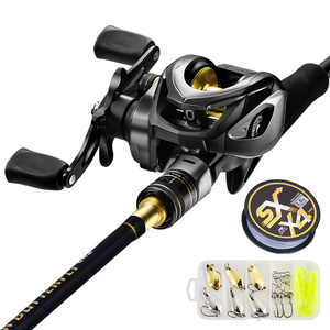 1.5m,1.68m,1.8m,1.92m,2.19m,2.46m 2 Section Kit complet ligne de pêche leurre coulée canne à pêche en Fiber de carbone moulinet Combo Set - Product Image 3