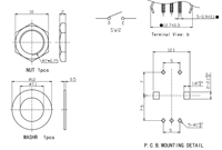 Commutateur d'encodeur rotatif à poignée semi-lunaire Potentiomètre numérique EC11 avec interrupteur à 5 broches Longueur de la poignée 20mm Catégorie de produit ICs