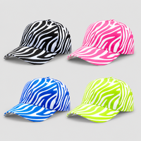 Casquette de baseball personnalisée à motif zèbre, casquette tendance à imprimé animal pour hommes et femmes, vente directe usine, faible MOQ, streetwear mode, snapback