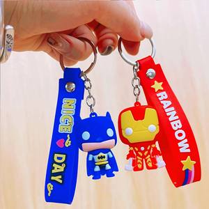 Dessin animé à la mode jouets en silicone Couple Style point porte-clés et mousquetons petits accessoires transfrontaliers pour cadeaux promotionnels - Product Image 4