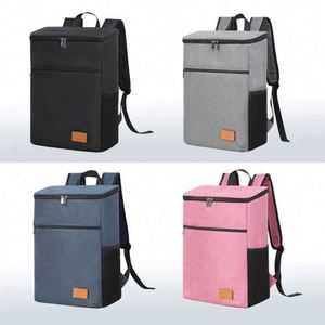New Waterproof Large Capacity Fresh-Keeping Thick Polyester Outdoor Insulation Picnic Ice <b>Cooler</b> <b>Backpack</b> Zipper Closure - Product Image 5