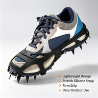 Crampons à glace en silicone caoutchouté personnalisables, antidérapants, pour la marche sur neige et glace en hiver, la randonnée et l'alpinisme