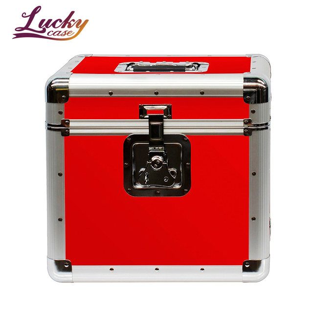 7'' CD Vinyl Records Storage Case Big Capacity Red CD Case Protector Box CD DVD Case Cover