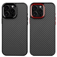 Casing Kevlar Bingkai Logam Ultra Tipis Mewah Anti Benturan Magnetik untuk iPhone 17 Pro Max 16 Pro 15 14