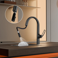 Robinet de cuisine moderne à douchette extractible, norme australienne WaterMark, vente en gros d'usine, montage sur comptoir, support OEM/ODM