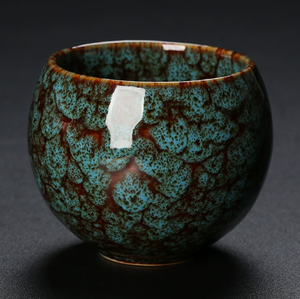 Bol à thé en céramique à glaçure réactive de qualité supérieure, tasse de dégustation unique en forme d'œuf de dragon pour le thé Kung Fu, l'espresso, le matcha et le saké - Product Image 5
