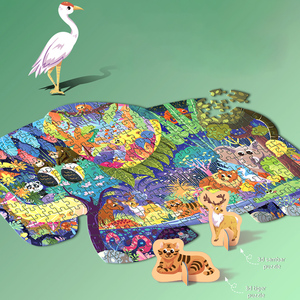 Vente en gros de jeux de puzzle en carton, puzzle irrégulier de 287 pièces pour enfants - Product Image 2